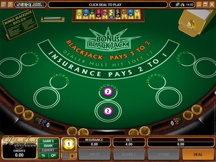 blackjack tafel Een online blackjack tafel